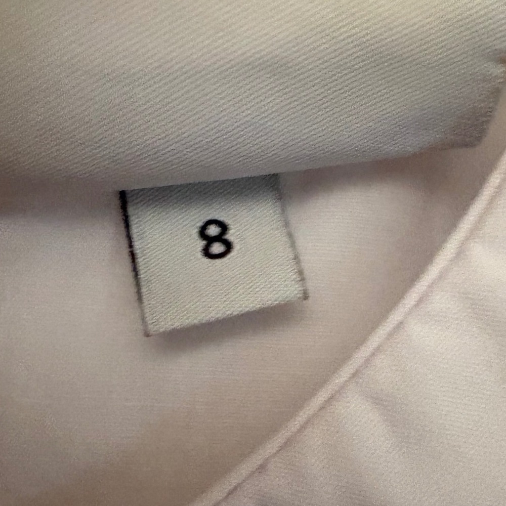 The Yellow Lamp Girls White Scalloped Peter Pan Collar Blouse Button Back Size 8 - Picture 3 of 8